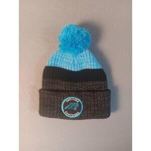 Carolina Panthers OSFA Beanie NFL Official Winter Pom-Pom  Embroidered